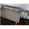 Image 2 : Metal Work Table w/ Backsplash 48" x 23" x 34"H