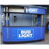 Image 1 : IRP Bud Light Concession Kiosk Cart on Wheels  w/ Black Plastic 2-Section Beverage Cooler