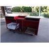 Image 2 : Concession Kiosk Cart on Wheels w/ Beverage Tub 90" x 25" x 44"H