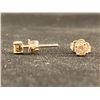Image 2 : PAIR 14K EARRINGS SET WITH DIAMONDS (0.13CT, 0.9G)