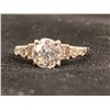 Image 1 : 14K LADIES ENGAGEMENT RING SET WITH DIAMONDS (1.14CT CENTER, 2.6G)