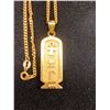 Image 2 : 14K CHAIN (20") WITH 18K EGYPTIAN MOTIF PENDANT (13.4G)