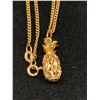 Image 2 : 14K CHAIN (22") WITH 14K PINEAPPLE PENDANT (6.3G)