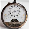 Image 5 : Antique Swiss 8-Day Pocket Watch with Enamel Dial and Visible Escapement