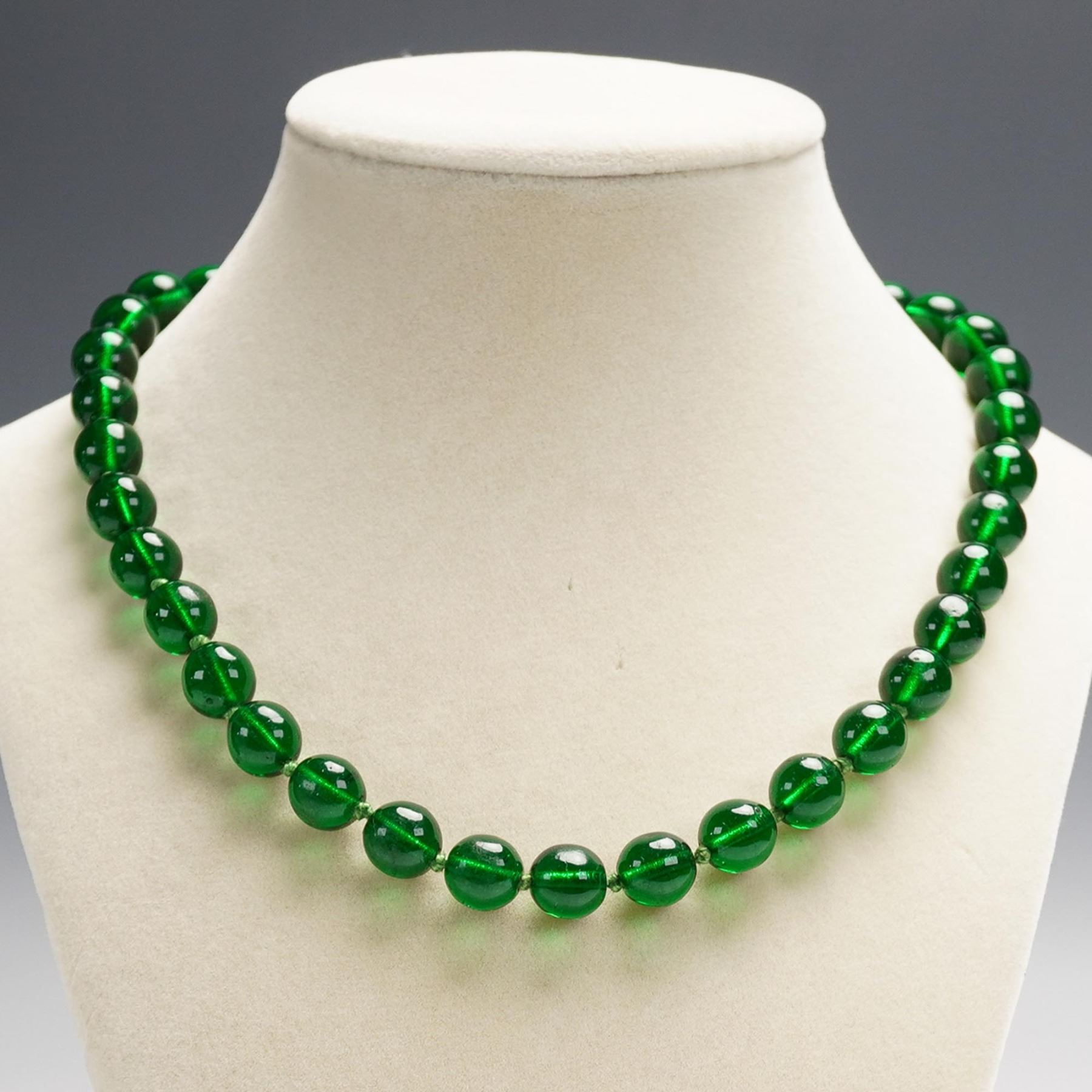 Statement Glass bead Necklace - Green main image 0