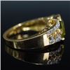 Image 2 : 18kt Gold Ring with Peridot and Diamonds