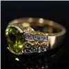 Image 6 : 18kt Gold Ring with Peridot and Diamonds
