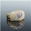 Image 1 : 10kt Gold and Diamond Ring with Heart Motif