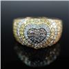 Image 3 : 10kt Gold and Diamond Ring with Heart Motif