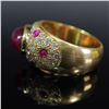 Image 3 : 18K Gold, Ruby and Diamond Ring