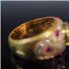 Image 5 : 18K Gold, Ruby and Diamond Ring