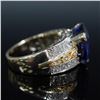 Image 3 : 18K Gold, Tanzanite and Diamond Ring
