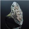 Image 1 : White Gold and Diamond Deco Ring