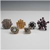 Image 1 : 6pc Vintage Statement Rings with Geometric and Cluster Designs