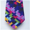 Image 2 : Duchamp London Silk Tie, Geometric Multicolor Pattern