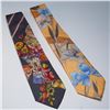 Image 1 : 2pc Leonard Paris Silk Ties, Floral and Still Life Patterns