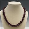Image 1 : Garnet Color Multi-Strand Torsade Bead Necklace