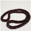 Image 3 : Garnet Color Multi-Strand Torsade Bead Necklace