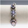 Image 1 : Hungarian Sterling Silver Bracelet with Synthetic Opals