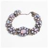 Image 2 : Hungarian Sterling Silver Bracelet with Synthetic Opals