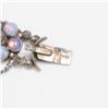Image 5 : Hungarian Sterling Silver Bracelet with Synthetic Opals