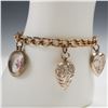 Image 1 : Sterling Heart and Floral Charm Bracelet