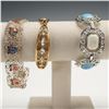 Image 1 : 3pc Vintage Bracelet Lot, Coro and Reversible Panel Design