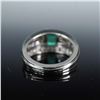 Image 5 : Platinum and Emerald Ring with Diamonds