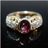 Image 4 : 14K Gold, Rubellite and Diamond Ring