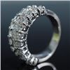 Image 4 : 14K White Gold and Triple Row of Diamonds