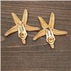 Image 2 : Pair of Gold-Tone Starfish Clip-On Earrings