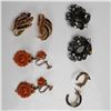 Image 1 : 4pc Vintage Clip and Screw Back Earrings