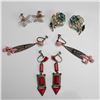 Image 1 : 4pc Vintage Clip On and Screw Back Earrings Lot