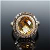 Image 5 : Estate 14K Gold, Diamond and Citrine Set