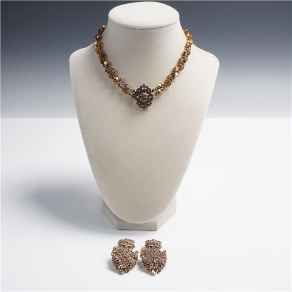 2pc Vintage Dauplaise Choker and Tara Earrings Set