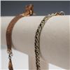 Image 8 : 4pc Mid-Century Gold Tone and Mixed Metal Chain Jewelry Lot