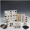 Image 1 : 11pc Antique Button Collection with Display Cards, Loose Buttons & Earrings