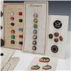 Image 3 : 11pc Antique Button Collection with Display Cards, Loose Buttons & Earrings