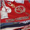 Image 2 : Louis Vuitton Silk Scarf, Chains and Charms Print