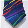 Image 2 : Luly Yang for Alaska Airlines Polyester Tie, Rainbow Wave Design