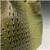 Image 5 : Green Embossed Faux Ostrich and Crocodile Tote Bag with Pouch