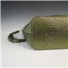 Image 7 : Green Embossed Faux Ostrich and Crocodile Tote Bag with Pouch