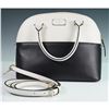 Image 5 : Kate Spade Black and White Dome Satchel with Gold Hardware and Strap