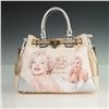 Image 1 : Marilyn Monroe Colorblock Faux Leather Handbag