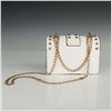 Image 3 : White Studded Handbag with Gold Chain and Clasp