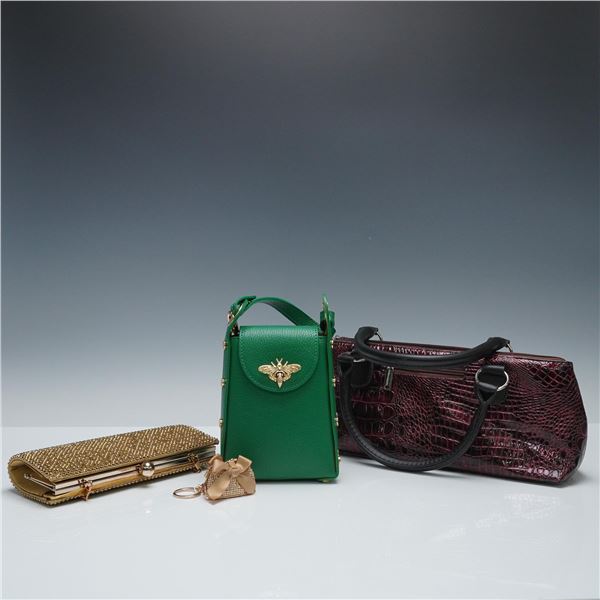 4pc Fashion Accessory Lot, Handbags, Clutch and Charms