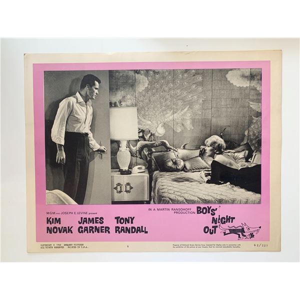 Boys Night Out original 1962 vintage lobby card