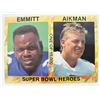 Image 1 : Super Bowl Heroes Emmitt Smith & Troy Aikman Football Card