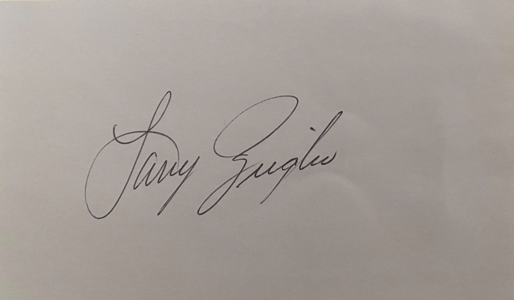 Professional golfer Larry Ziegler original signature