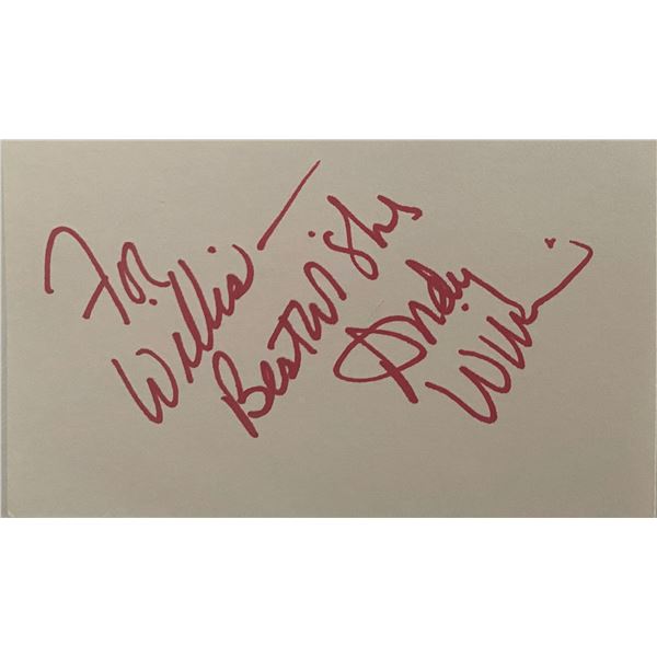 Andy Williams signed note